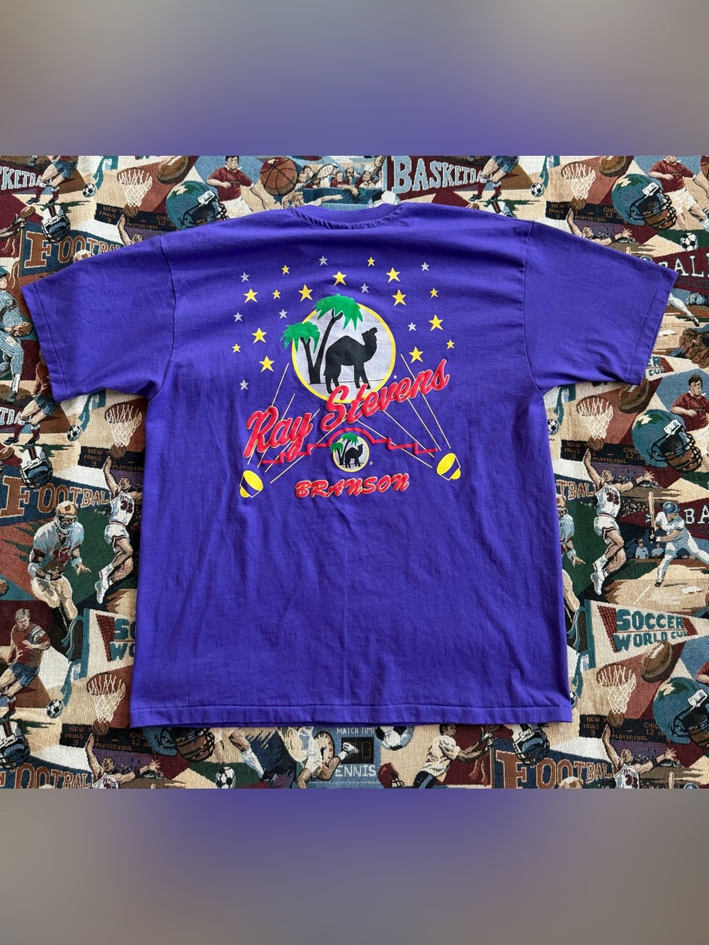 Vintage 90s Men’s Hanes Ray Steven’s Branson Missouri Purple Graphic T-shirt